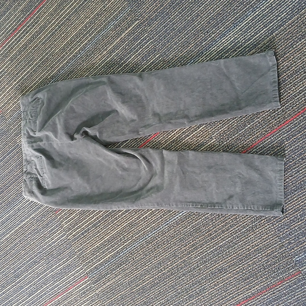 Talbots Heritage Corduroy Chino Pants Gray Flat Front Tapered Womens 4P petite - Picture 4 of 6